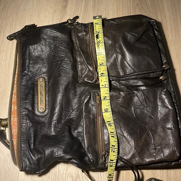 Thomas Wylde Dark Chocolate Leather Bag with Stoned Decorative Skull Head - Picture 9 of 16